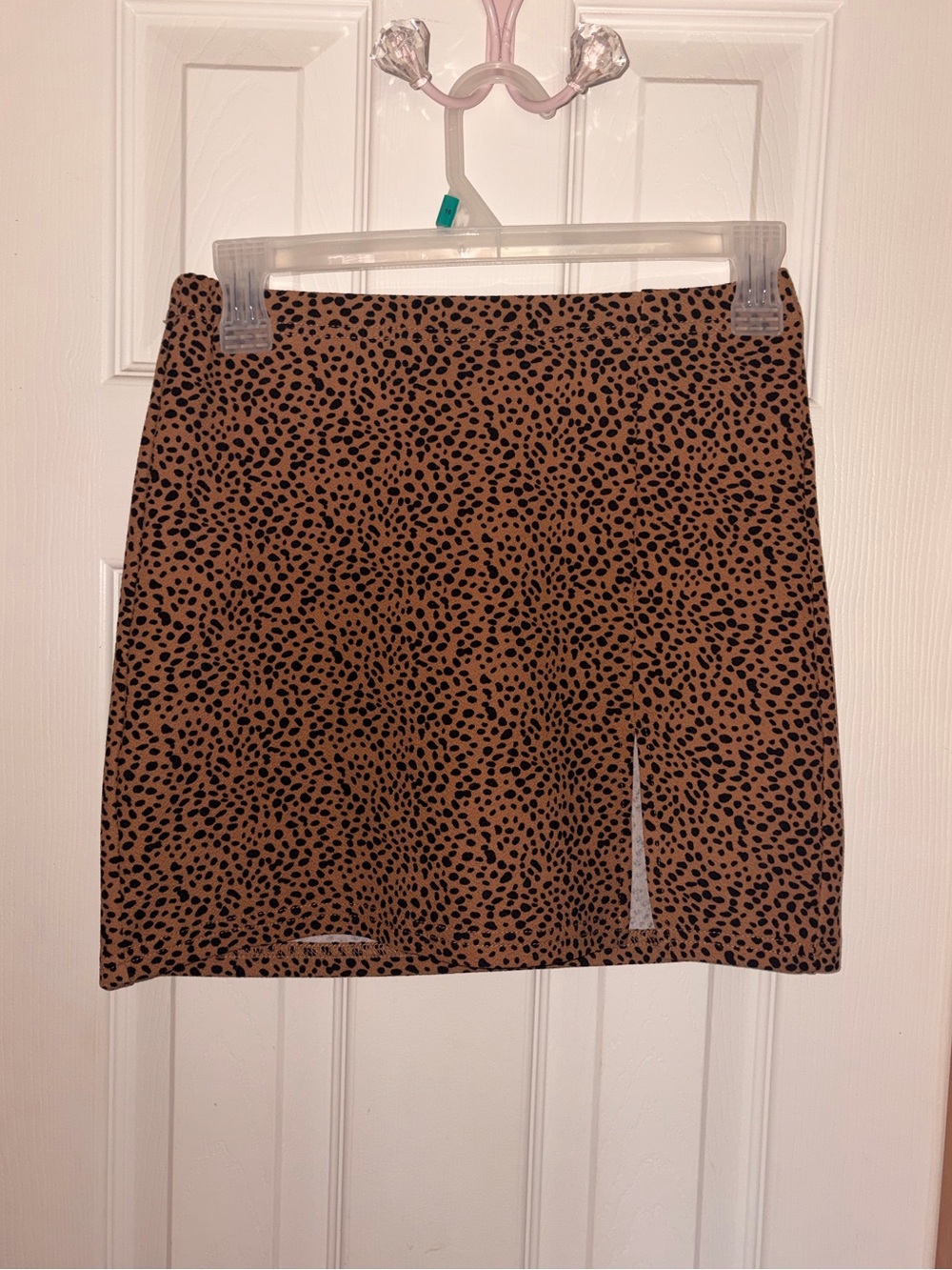 SHEIN Cheetah Print Mini Pencil Skirt Brown Tan Black - S